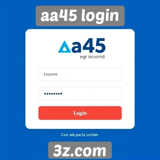 Acessibilidade e facilidade de uso no aa45 login